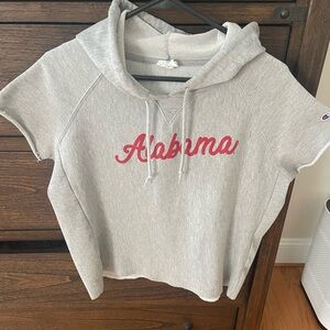 Champion Gray Hoodie with Red Alabama Print women’s Medium